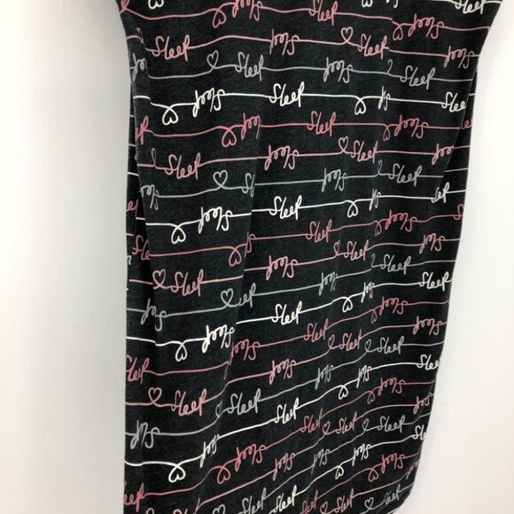 Sleep Well grey sleep script short muumuu pajama dress  size 10 - Picture 6 of 15